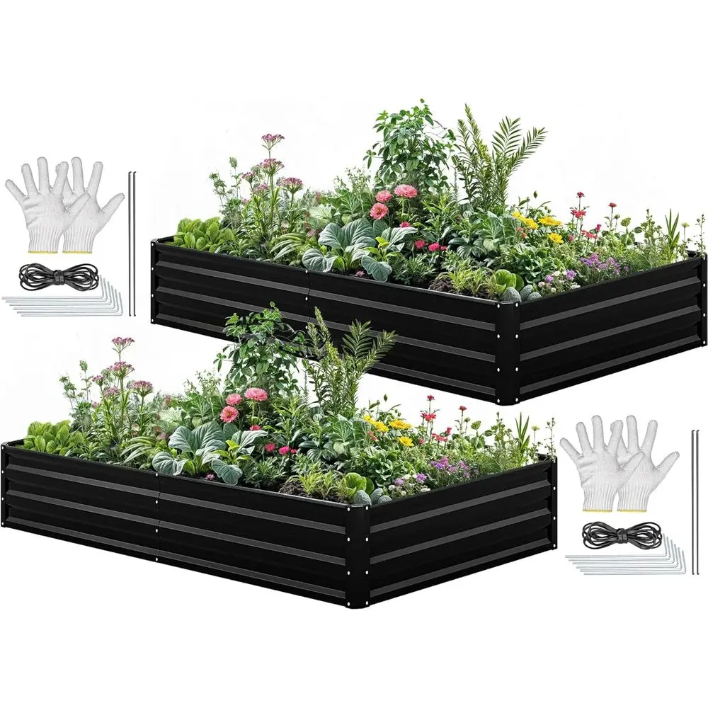 96x48x12 Galvanized Steel Rais - Garden Gloves ulasan dan harga
