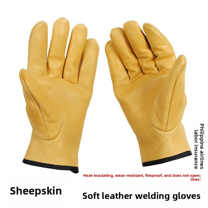 a pair Work Gloves Sheepskin L - Garden Gloves ulasan dan harga