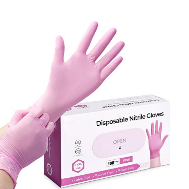 Pink Nitrile Disposable Gloves - Garden Gloves ulasan dan harga