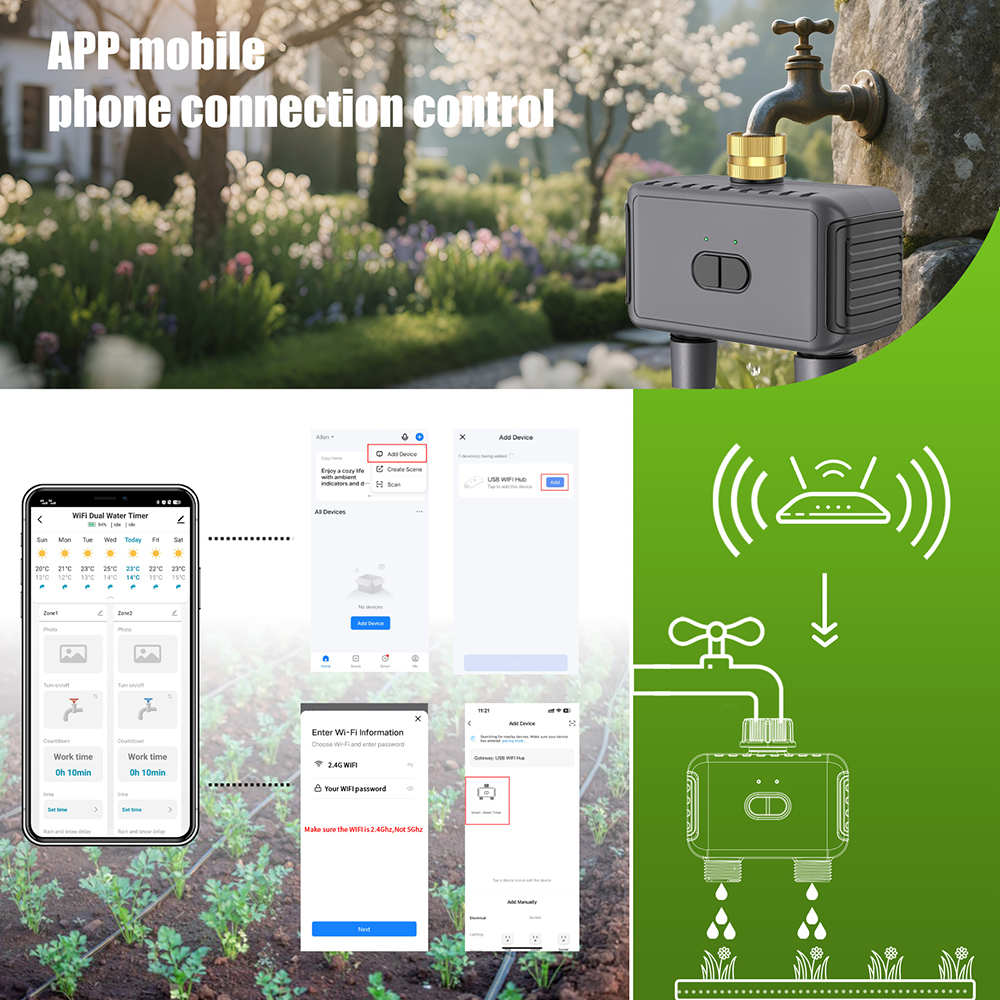 Wifi Automatic Water Timer Dua - Trowel Garden Tools ulasan dan harga