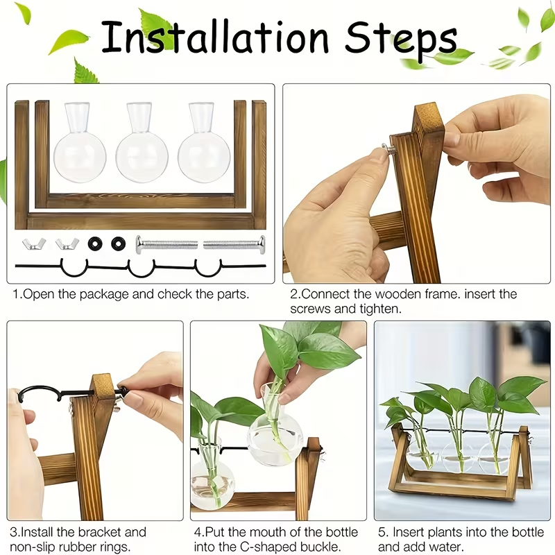 Wooden Stand Hydroponic Plant  - Hydroponic Kit ulasan dan harga