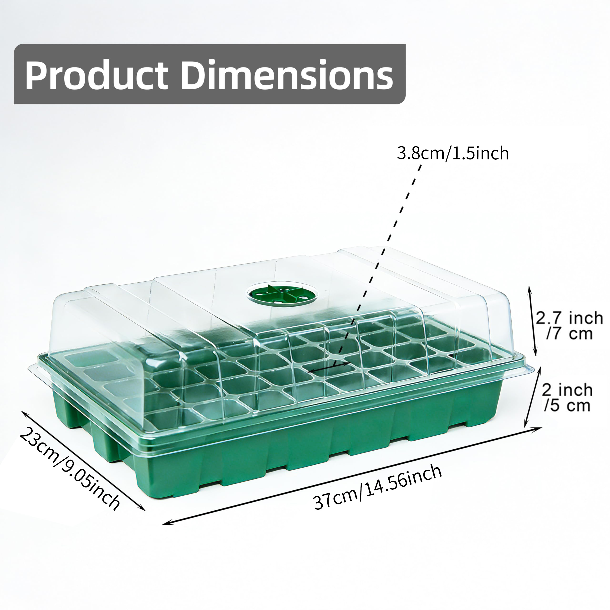 With Transparent Cover Greenho - Seed Starter Tray ulasan dan harga