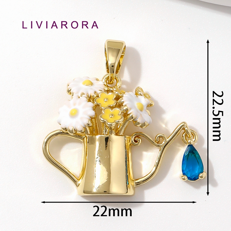 1/2/3Pcs 18K Gold Plated Brass - Watering Can ulasan dan harga