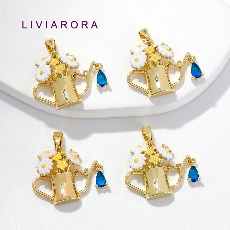1/2/3Pcs 18K Gold Plated Brass - Watering Can ulasan dan harga