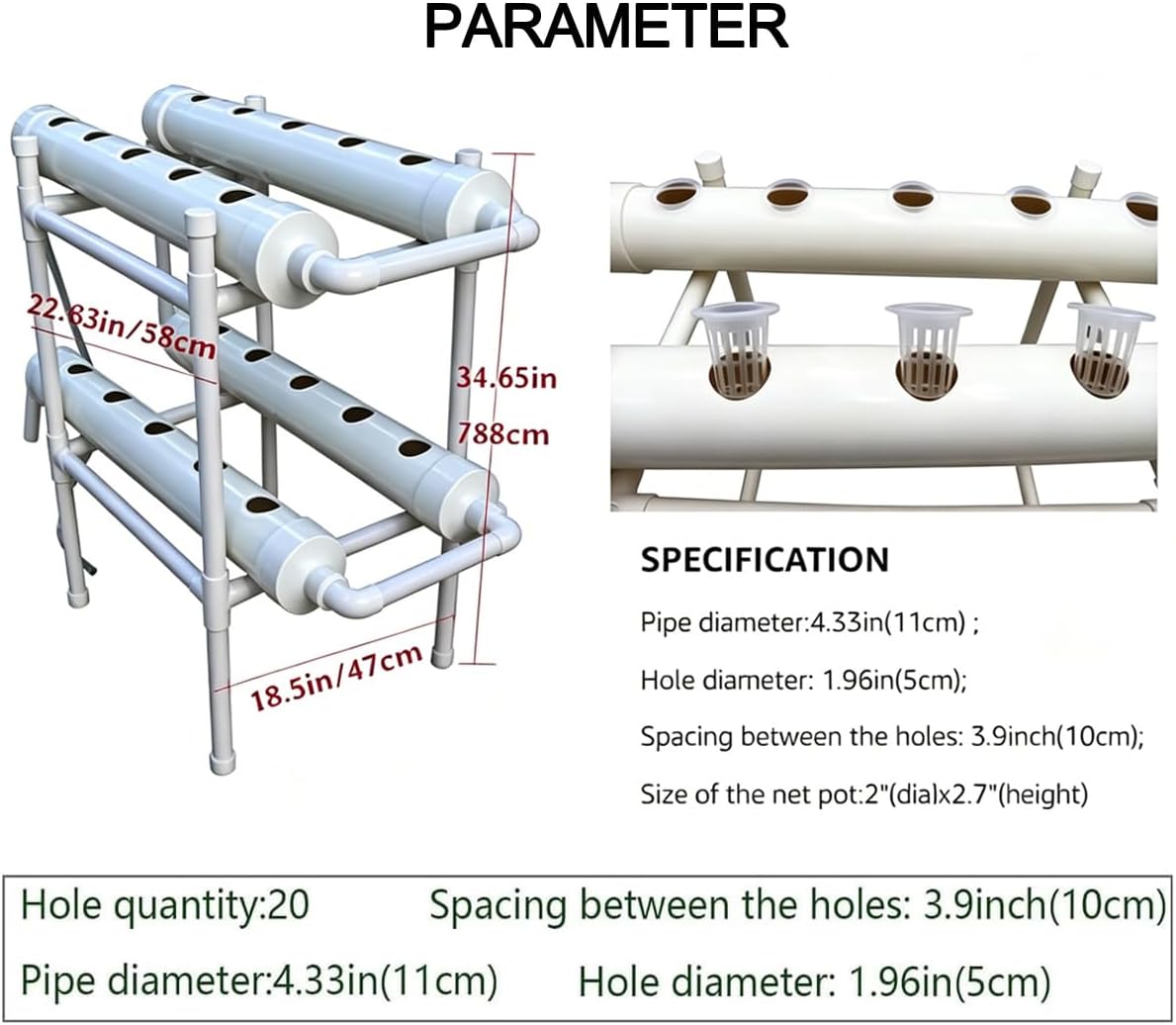 Hydroponic Growing System 20 H - Hydroponic Kit ulasan dan harga