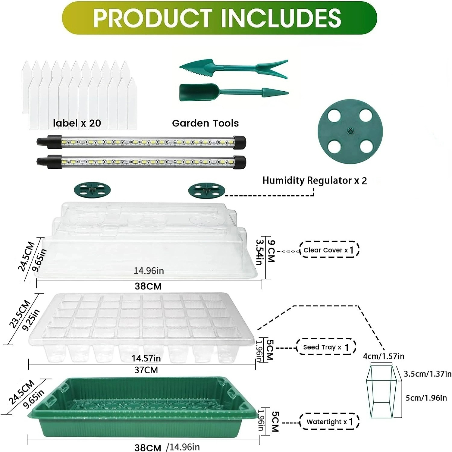 Seed Starter Tray with Grow Li - Seed Starter Tray ulasan dan harga