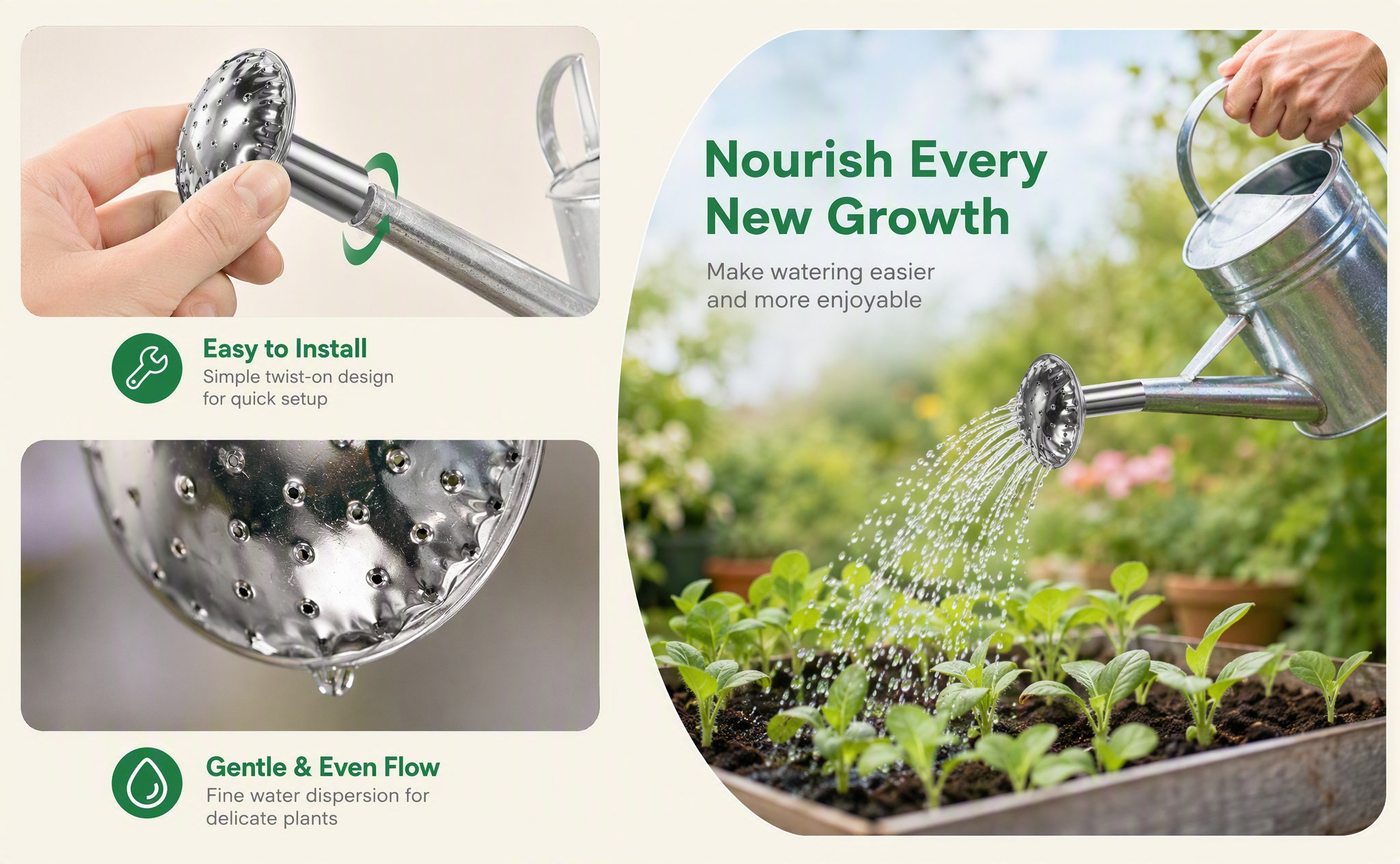 Stainless Steel Water Can Spra - Watering Can ulasan dan harga