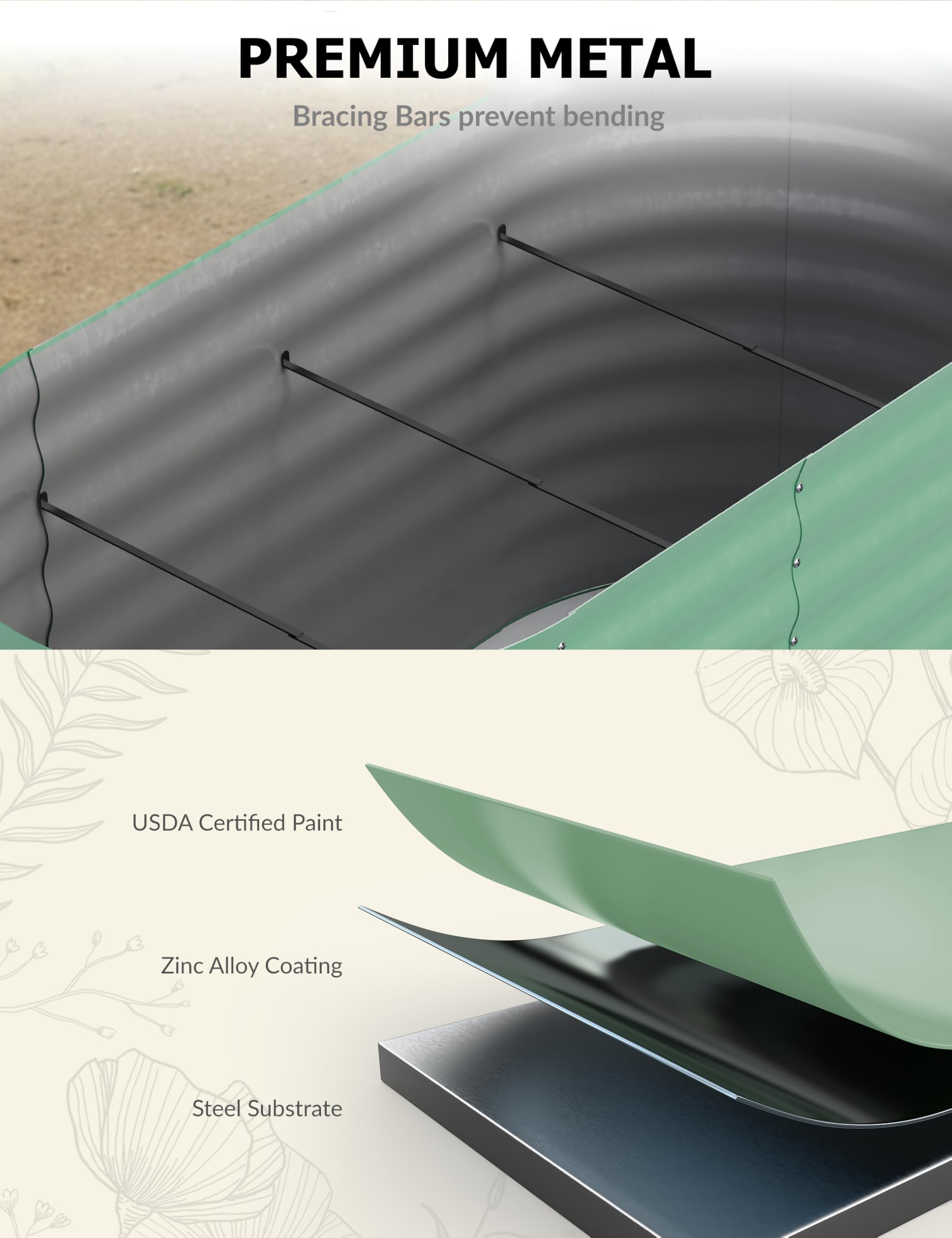 8x4x1.5 ft Galvanized Raised G - Raised Garden Bed ulasan dan harga