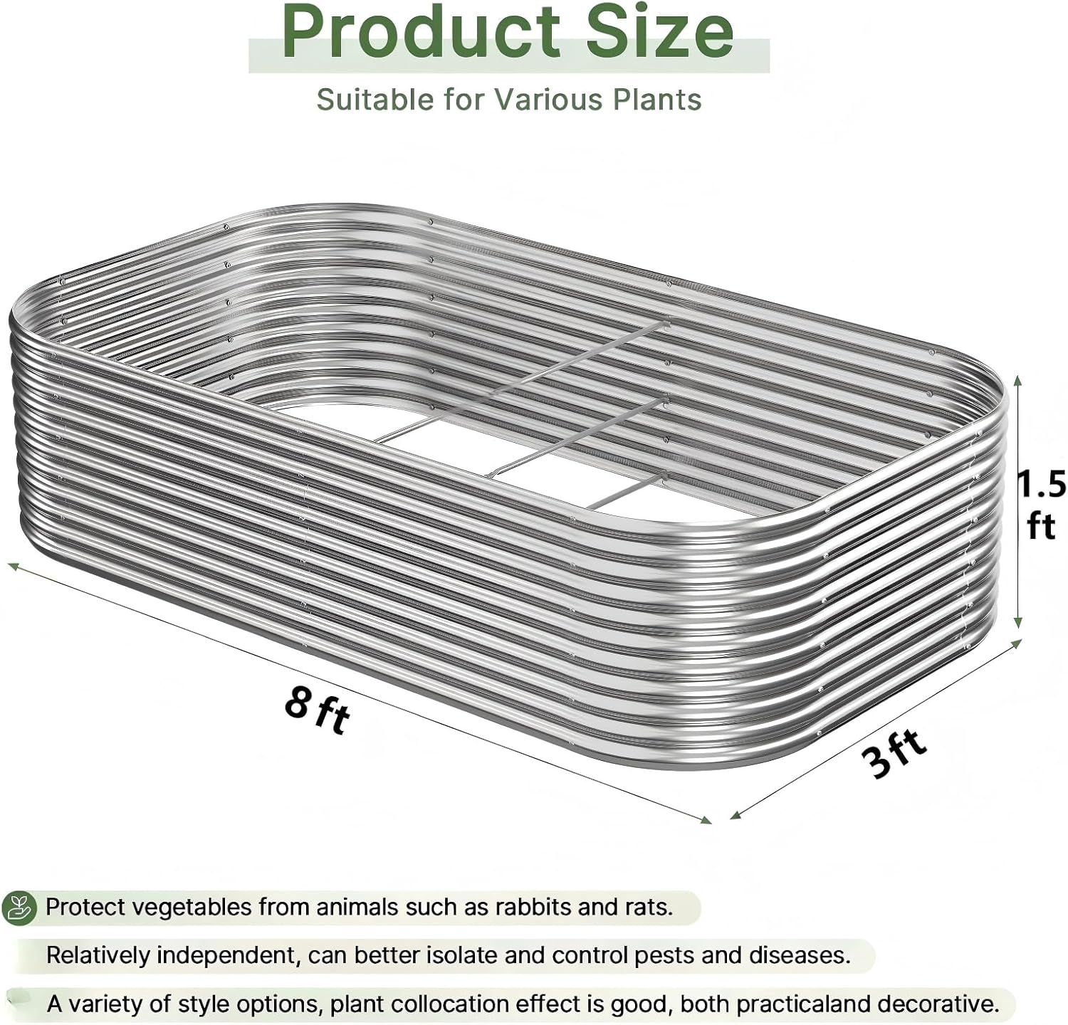 Outdoor Gardening with 2 PCS 8 - Raised Garden Bed ulasan dan harga