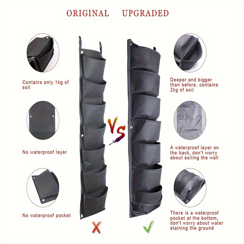 2Pcs 7 Pocket Waterproof Wall  - Vertical Planter ulasan dan harga