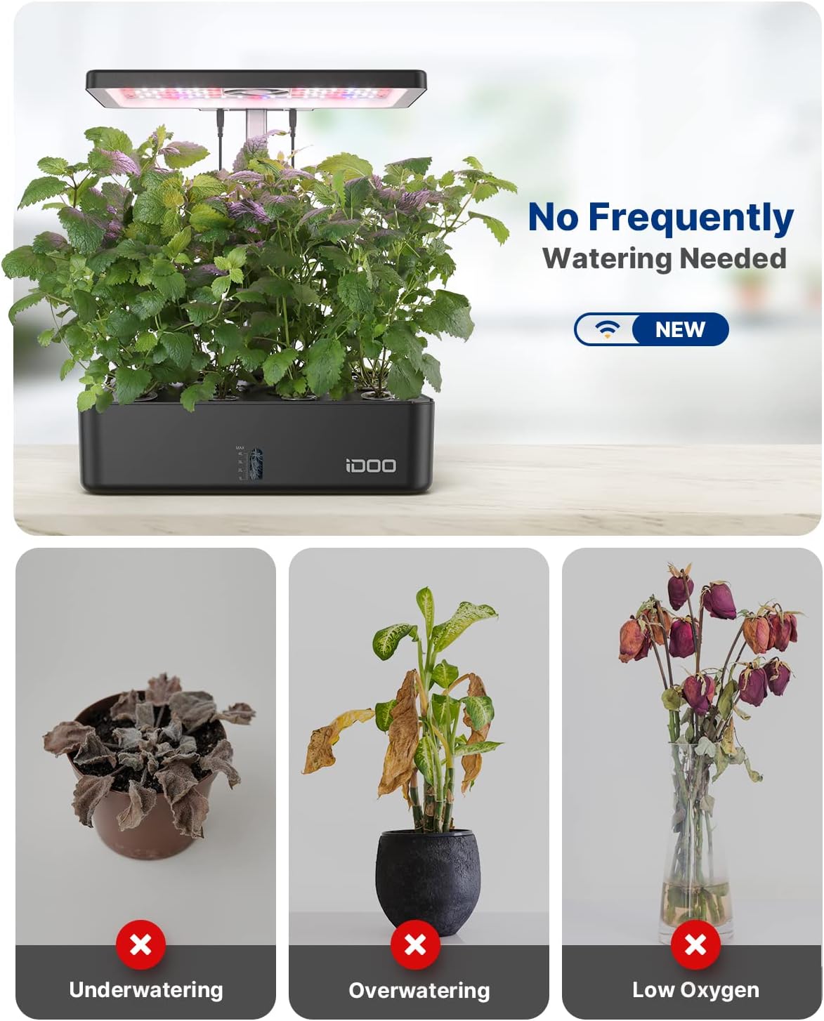 12 Pods WiFi Hydroponics Growi - Indoor Herb Garden ulasan dan harga