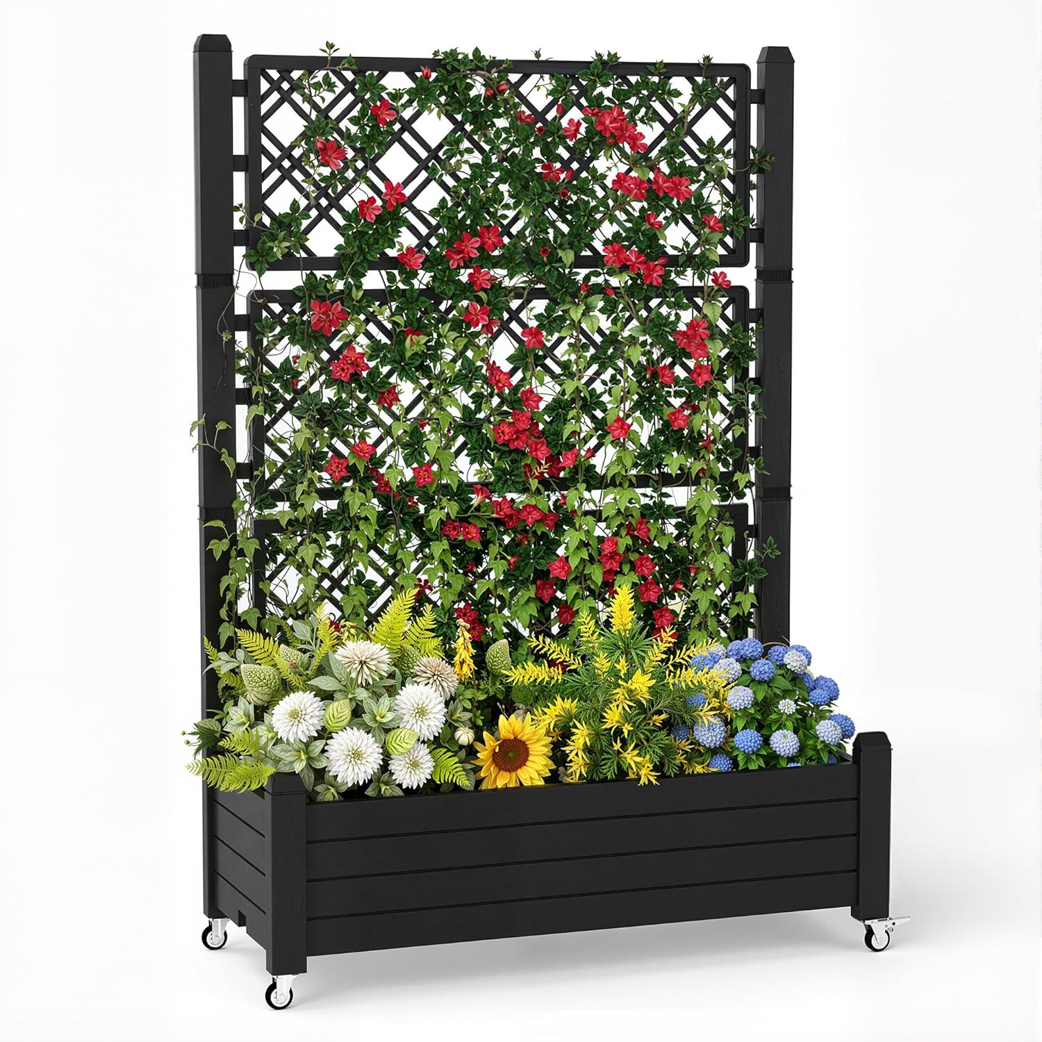 Raised Garden Bed with Trellis - Self Watering Planter ulasan dan harga