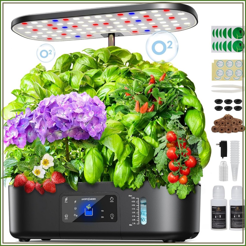 12-Pod Indoor Hydroponic Garde - Indoor Herb Garden ulasan dan harga